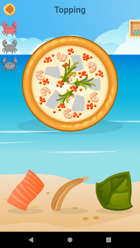 Pizzle puzzle game for kid - Topping category